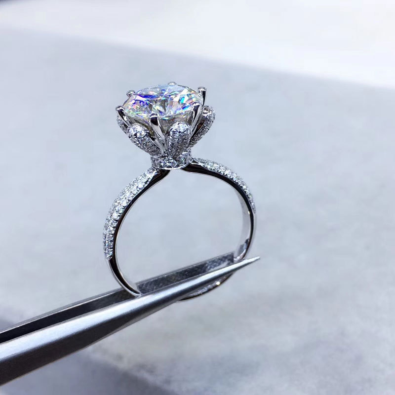 Women'S Gender 925 Sterling Silver Geometric Artificial Diamond Rings