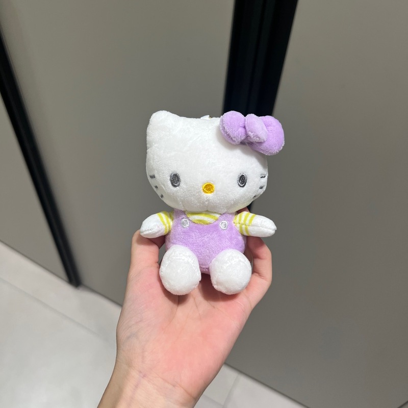 正版三丽鸥挂件紫色Hellokitty毛绒猫可爱小挂件玩偶抓机娃娃批发|undefined