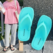 2021夏季外穿人字拖女韓版時尚網紅ins沙灘鞋簡約夾腳厚底涼拖鞋