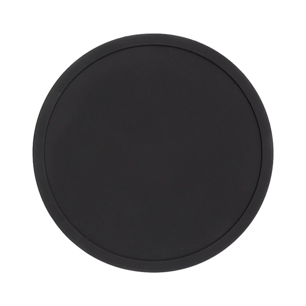 Flat edge coaster black 10*0.3cm