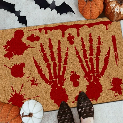 Avtomobil döşəmə paspasları — Pumpkin Head Mat Carpet - rz-bloody-5-40-60cm-skin-friendly-suede