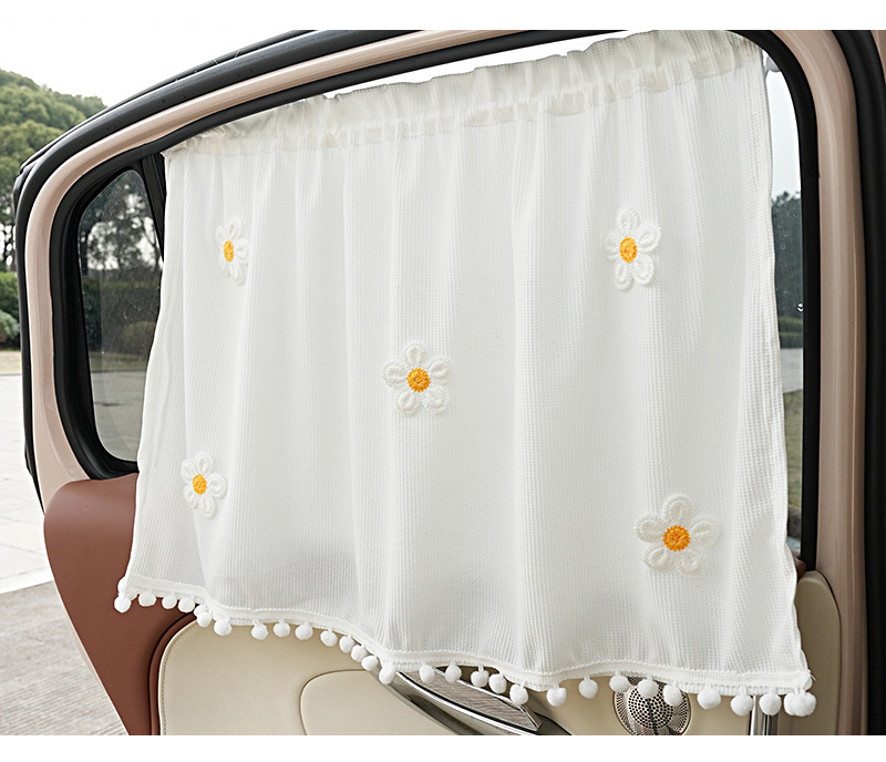 Waffle car curtain car fresh diy sunshade curtain suction cup convenient sunscreen car shading curtain