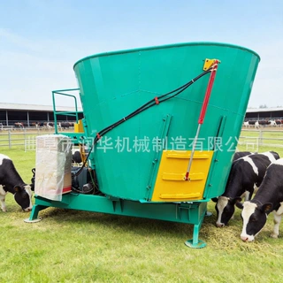 固定立式TMR搅拌机9JGL-9全日粮混合机电子称重草捆粉碎拌料机