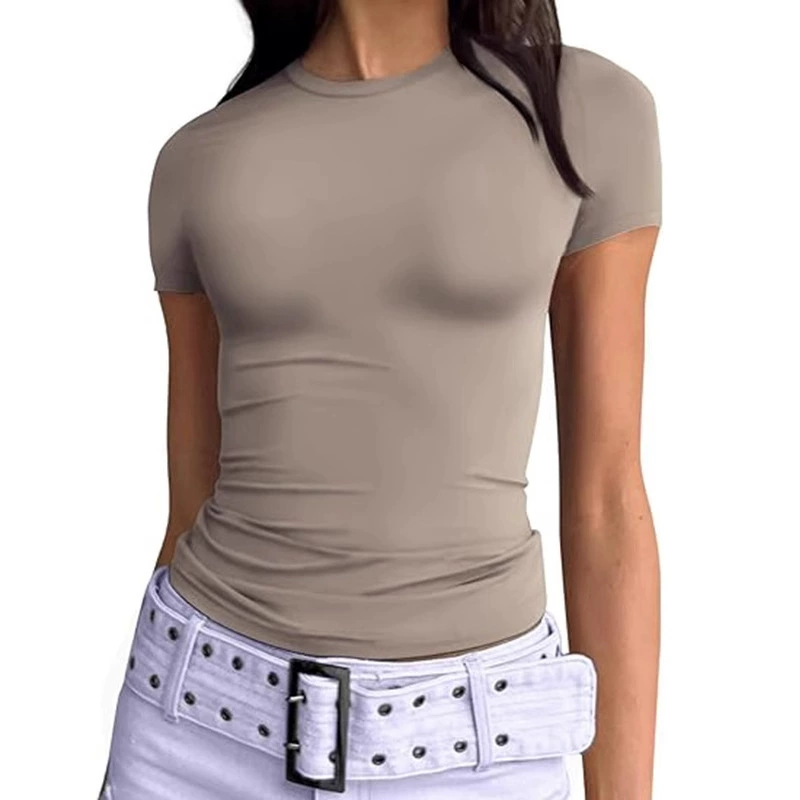 2025 новый трансграничный женский топ футболка тонкая красотка Y2K сексуальная, включая маленький топ