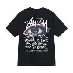 スリースタンダード ステューシー 2025 新しいメンズとレディースの半袖 Tシャツ夏メンズルーズヘビーウェイト高品質 Tシャツ