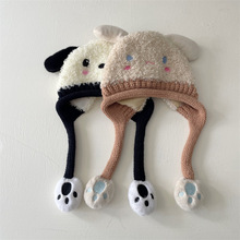 秋冬季新款儿童帽子加绒保暖帽男童小女孩加厚毛绒帽防风护耳帽子