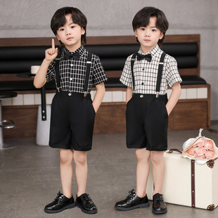 Children's Overalls Suit Summer British Style Kindergarten Performance Boys' Suit Host Formal Wear