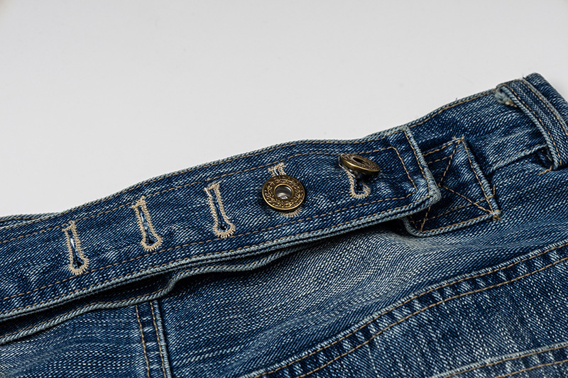 Unisex Vintage Paris Buckle Denim Capri Pants With Bamboo-Joint Wash, Relaxed Fit Over-Knee Shorts For Summer_mkmklike.com