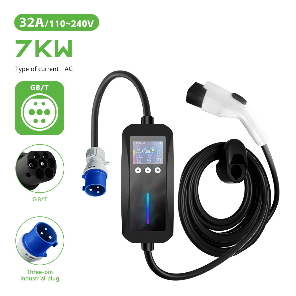 7Kw32A Charging Gun with Vehicle Charging Type2/Gbt National Standard European Standard Household New Energy Electric Vehicle Charging Pile