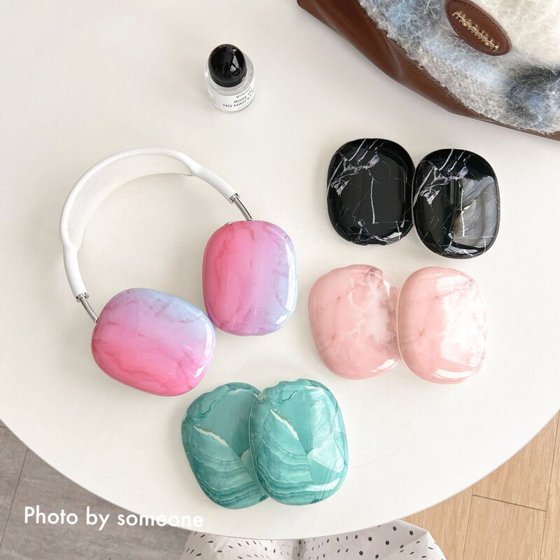 Hanfeng Marble Pattern airpods Max Protective Case for Apple Ear Cap Earmuffs Earphone Case