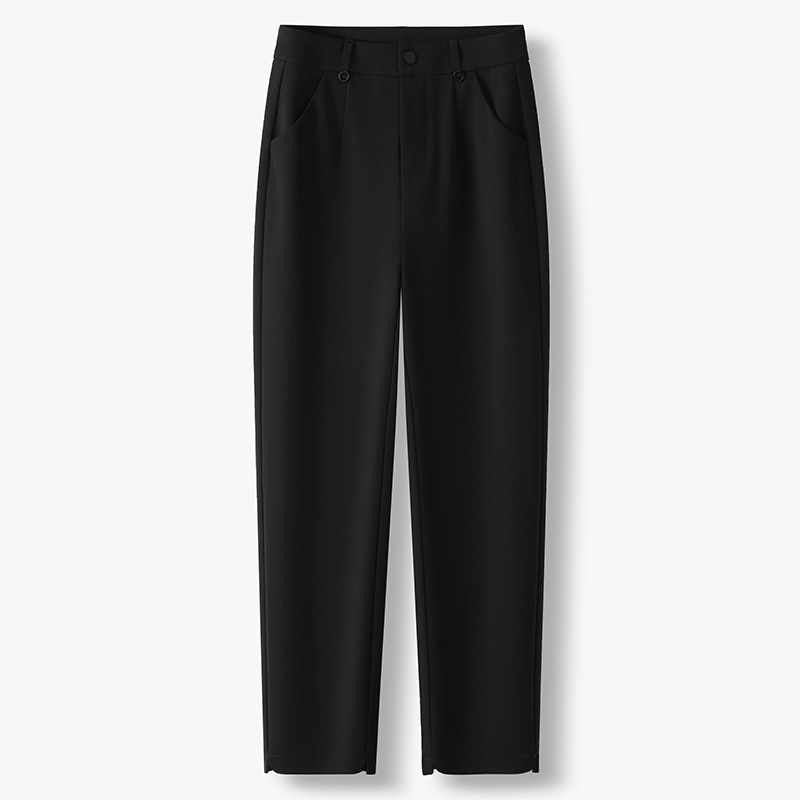 Cropped Cigarette Pants Women's Spring and Autumn New High Waist Slimming Women's Harem Pants All-match Slim-fit Straight Casual Pants Trousers
