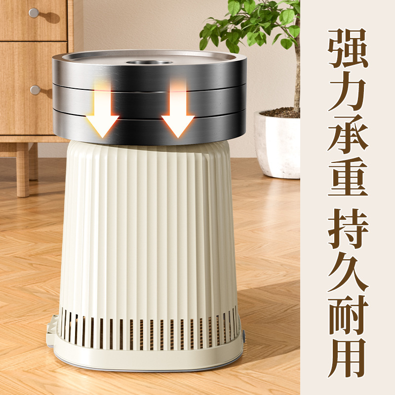 25年新型ゴミ箱家庭用トイレ圧輪無蓋キッチン寝室大容量オフィス客間紙かご|undefined