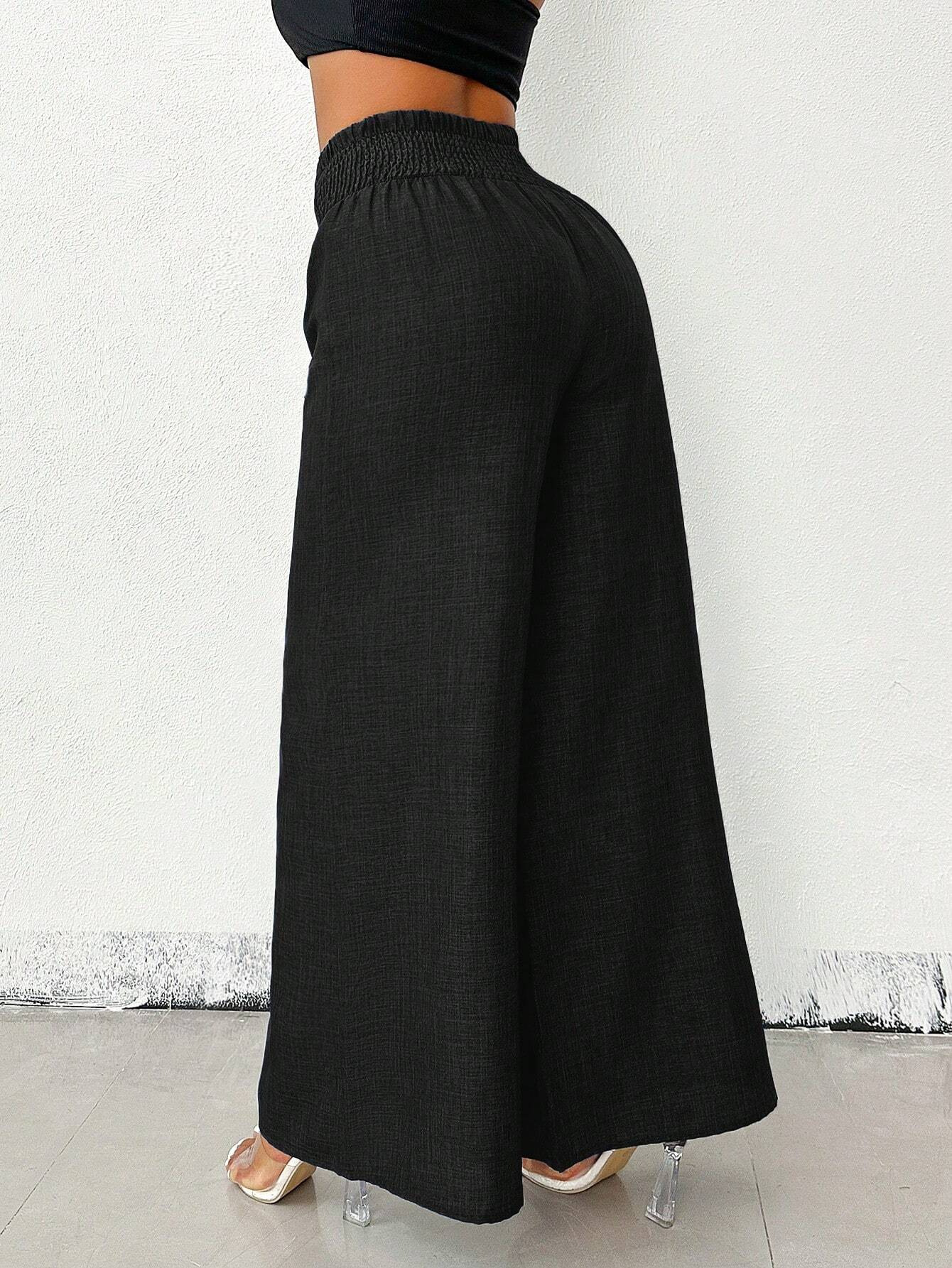 273g Weight Straight Pants Pants Length Polyester Fabric Type Low Waist Waist Line Casual Pants Pants Type Inelastic Elasticity Holiday Occasion Loose Fit Type Solid Color Pattern 2025 Spring and Summer Season Women's Gender Streetwear Style Women's Holiday Streetwear Solid Color Straight Pants Casual Pants 3
