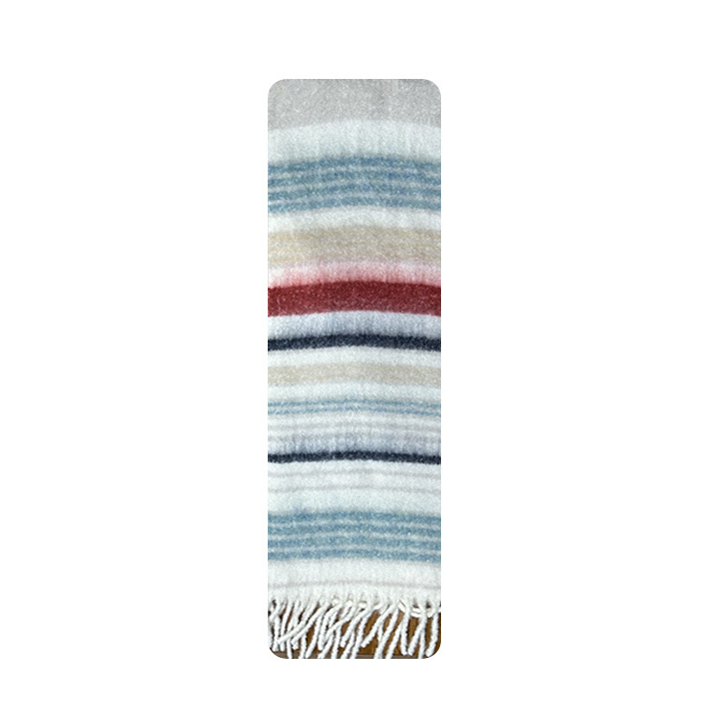Designer new scarf Wool blend Saturn striped scarf for women with soft bib for winter atmosphere_voghion.com