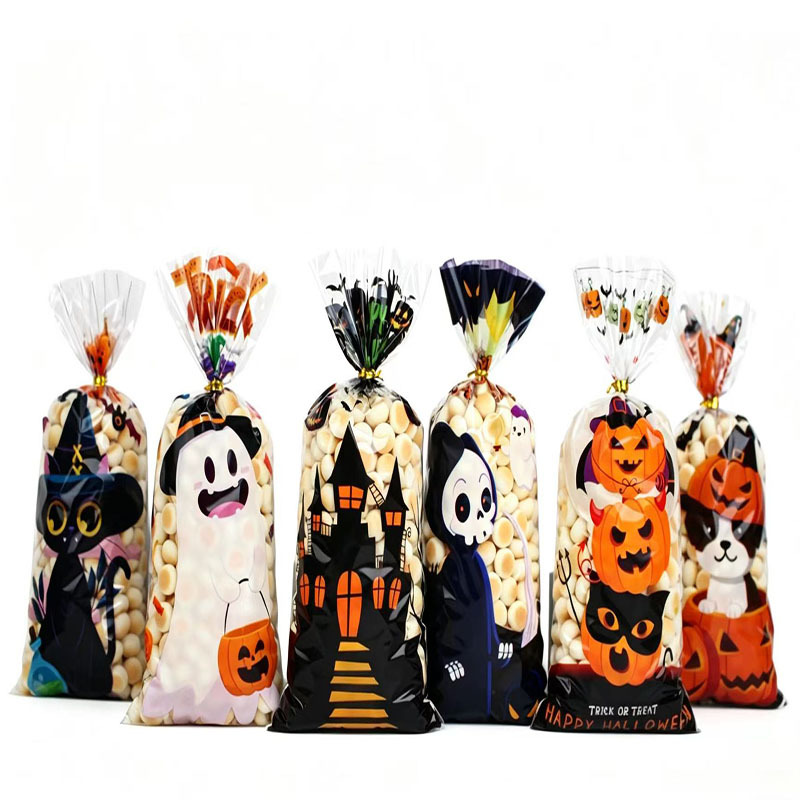 Bolsas de dulces de Halloween Bolsas de plástico OPP Bolsas de regalo Bolsas de regalo Bolsas de plástico Bolsas planas