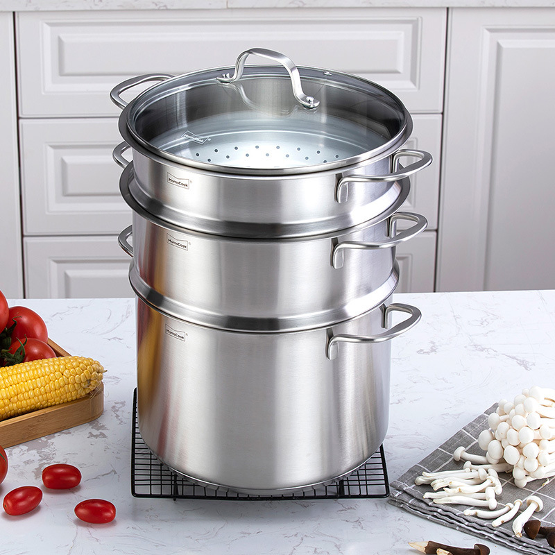 304 Stainless steel steamer 1/2 steamer Steaming grid Steamers thickening Soup pot household Gas Electromagnetic furnace currency