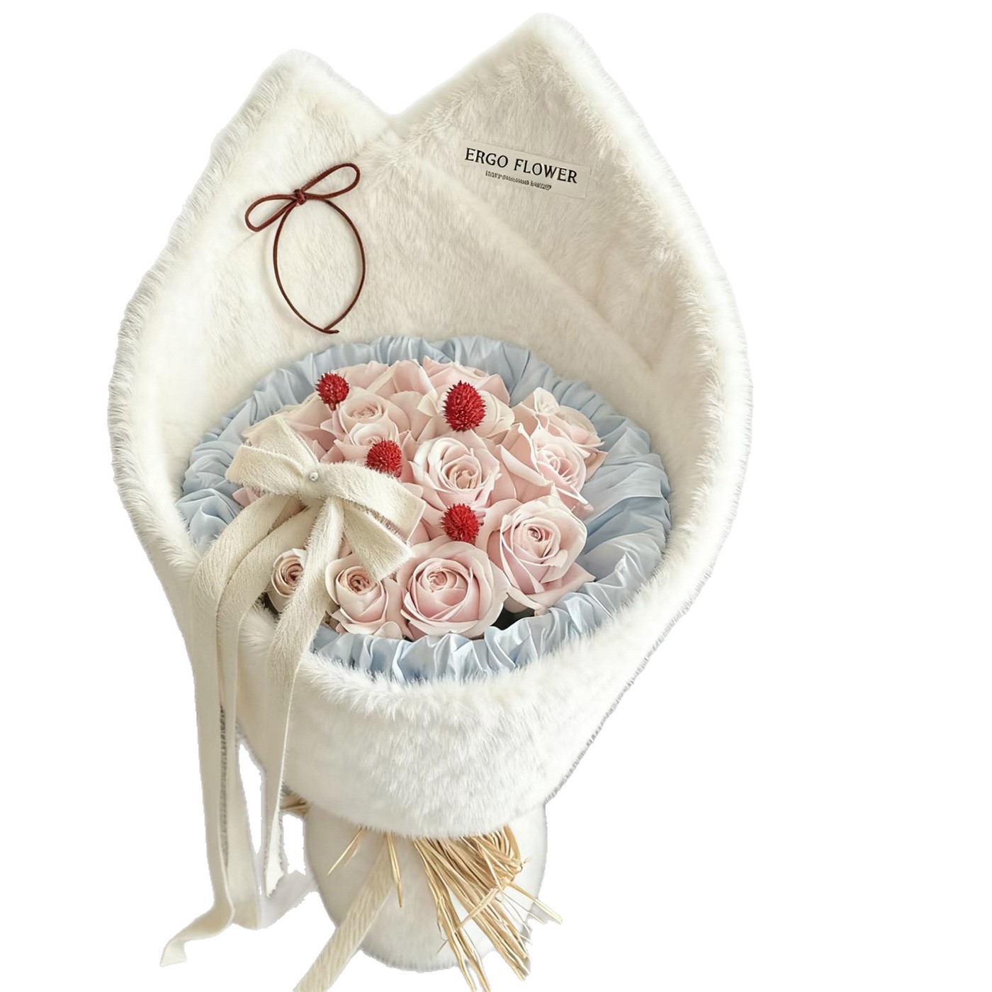 Siete colores cordier flocado tela de modelado tela de embalaje de flores DIY tela de peluche de embalaje manual florista material de flores