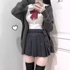 川岛 & 凛凛/新品校供感jkチェックスカート学生半身ショートスカートレディースJKユニフォームプリーツスカート着まわし