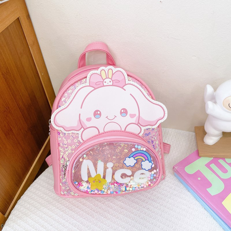 Nueva mochila infantil caricatura pu mochila pequeña niña adorable mochila infantil mochila pequeña