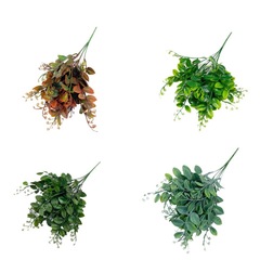 廠家直銷北歐防真綠色美式玫瑰花柳葉花束塑料花家居禮堂裝飾