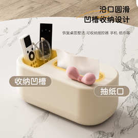 高颜值奶油风纸巾盒蝴蝶结装饰客厅电视机桌面抽纸盒卫生间纸巾