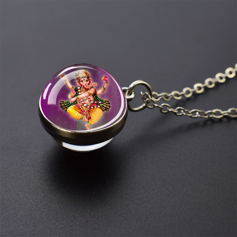 Elephant God Ganesar Necklace Indian God of Wealth Happy Day Ganisch Jewelry Ganesha necklace
