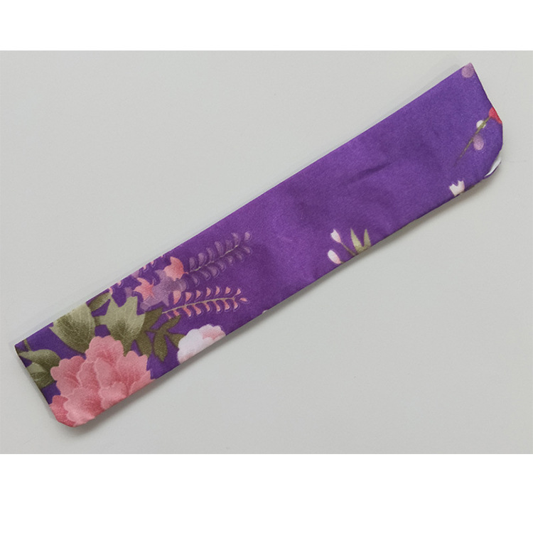 En stock cubierta del ventilador de las mujeres de tela de seda bolsa de ventilador regalo pequeño ventilador de embalaje fabricante de lino cubierta del ventilador de brocado