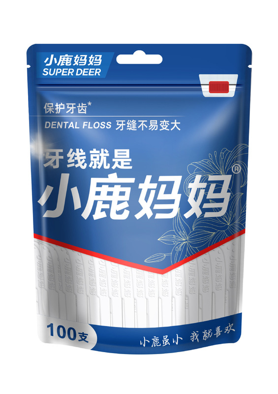 小鹿妈妈牙线独立包装双线超划算牙线棒双线便携式牙签刷剔牙线|undefined