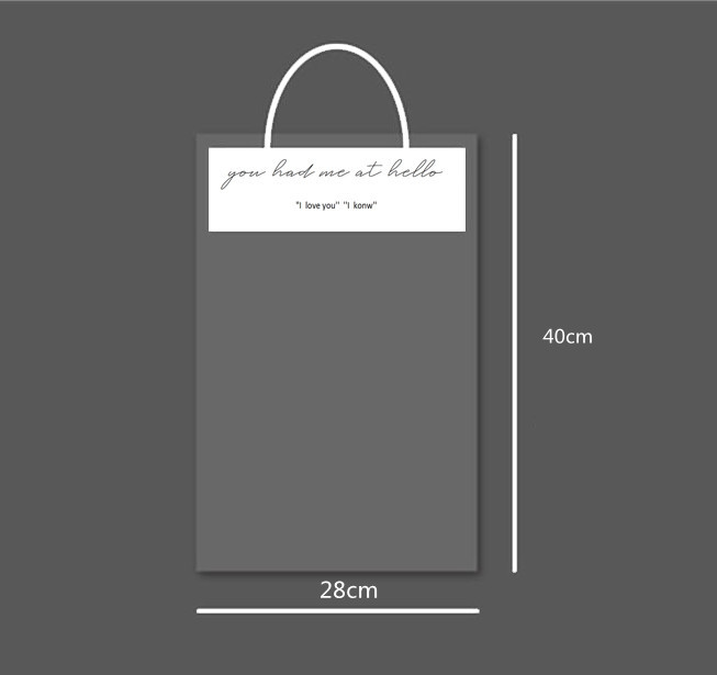 Té de leche bolsa portátil OPP bolsa transparente bolsa de flores frescas ramo de ropa de embalaje para llevar bolsa de yeso embalaje de descuento publicidad