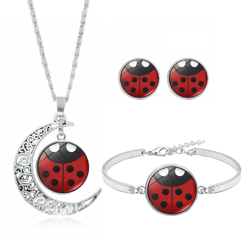 Pendant, chain, set, fashionable bracelet, accessory, with gem, 3 piece set