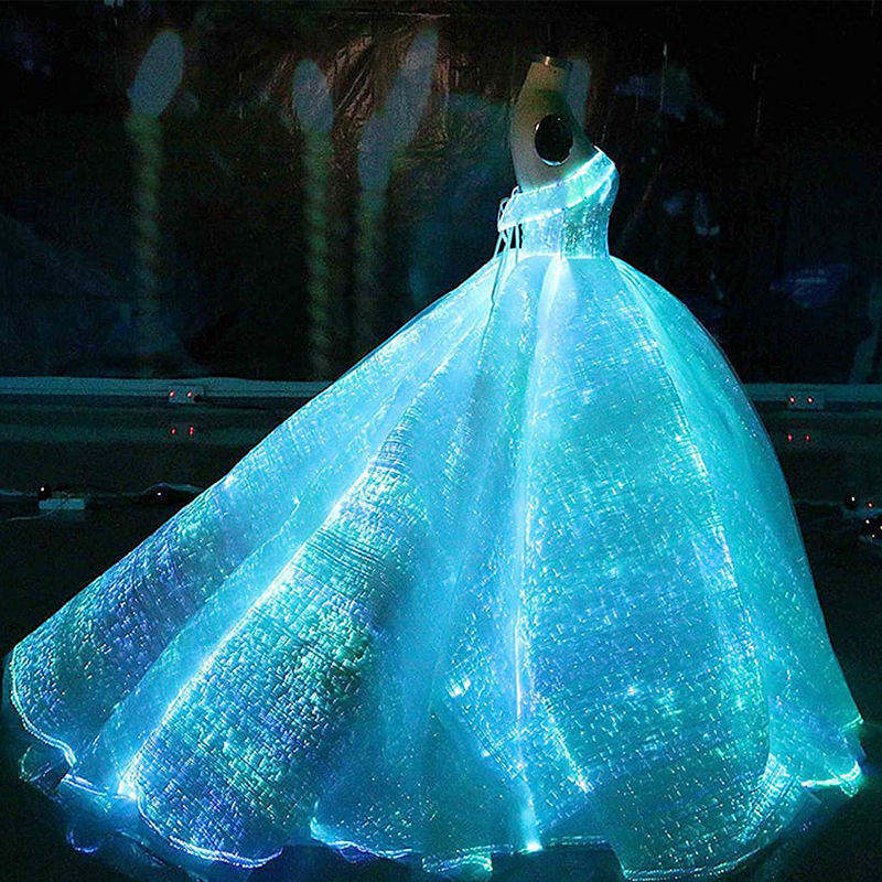 [Nanjing Jiante GIANT] Amazon Explosions led Colorful Optical Fiber Luminous Fabric for Optical Fiber Clothes