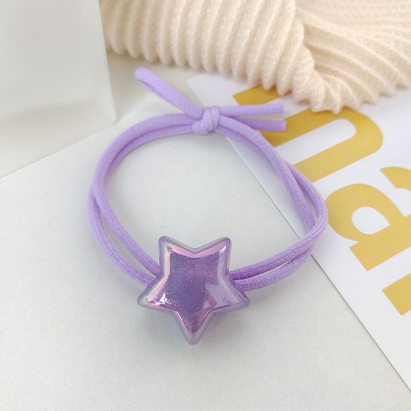 Estrella de pentacos dulce y linda línea de cabeza de niña creativa de alta moda elástica anillo de pelo fresco estudiantes de cola de caballo