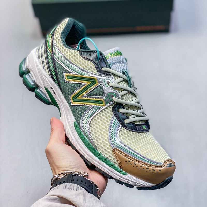 純粋なオリジナル NB860 V2 春と夏のレトロなミレニアムスタイルの男性と女性のトレンディな靴メッシュ通気性クッション性軽量スポーツランニングシューズ|undefined