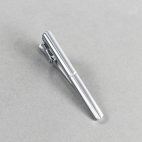 New stylish brushed metal tie clip, popular in foreign trade and cross-border sales, wholesale metal tie clip