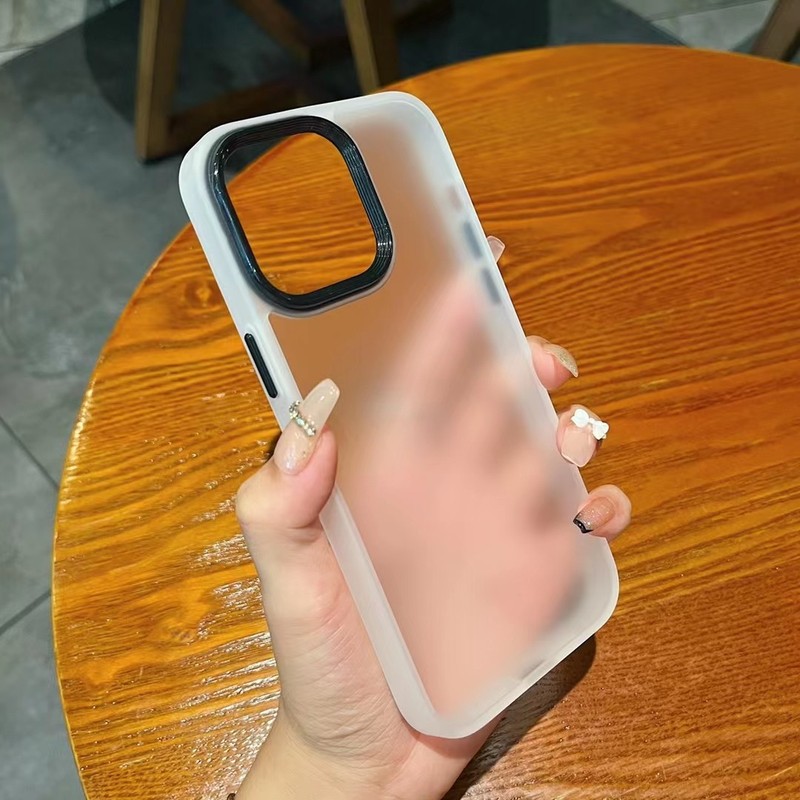 Apple 17用肌触りの良いスマホケース、つや消し半透明iPhone16指紋防止15ProMax保護ケースXr|undefined