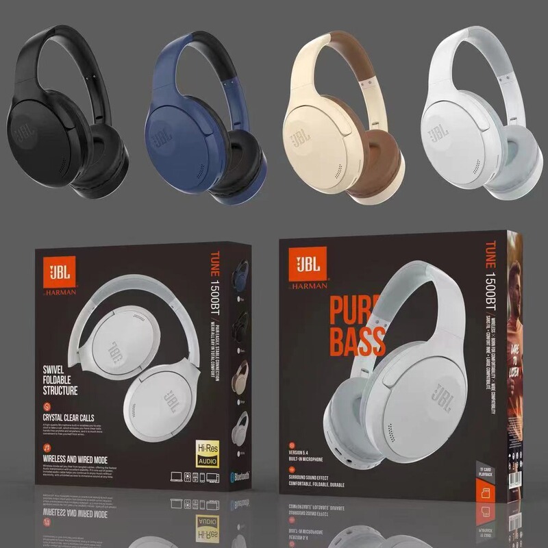 Suitable for Jbl1500Bt Wireless Over-Ear Bluetooth Headphones, Cross-Border, Ultra-Long Gaming Battery Life, Noise Reduction Suitable for Jbl1500Bt Wireless Over-Ear Bluetooth Headphones, Cross-Border, Ultra-Long Gaming Battery Life, Noise Reduction