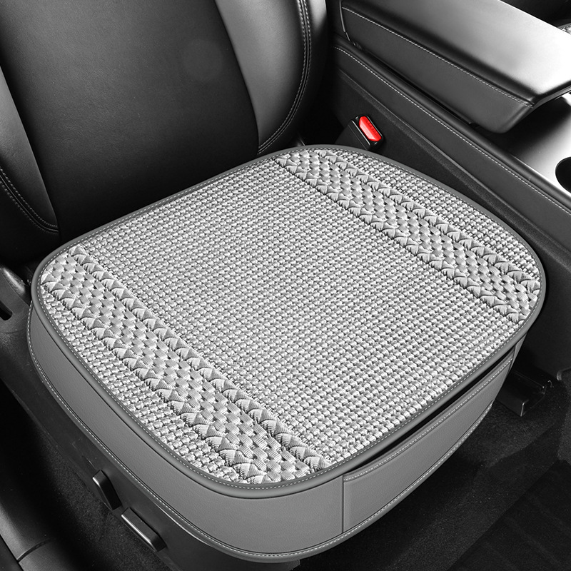 Universal – Ice Silk Car Seat cushion, seat cover - gray-full-coverage-square-pad