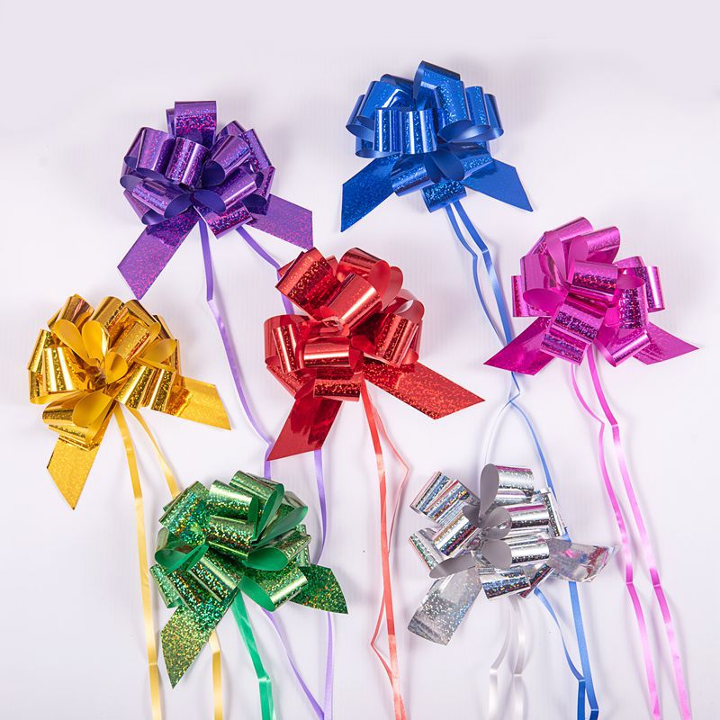 Comercio exterior transfronterizo 30 láser tridimensional bola flor Navidad regalo embalaje medio tirón flor cinta ventas directas de fábrica