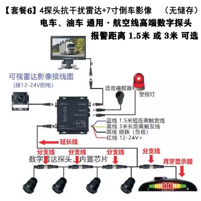 Human Body Recognition, Ai Anti-Collision: Park radarı - 6-electricoil-caranti-interference-4-radar-7inch-images