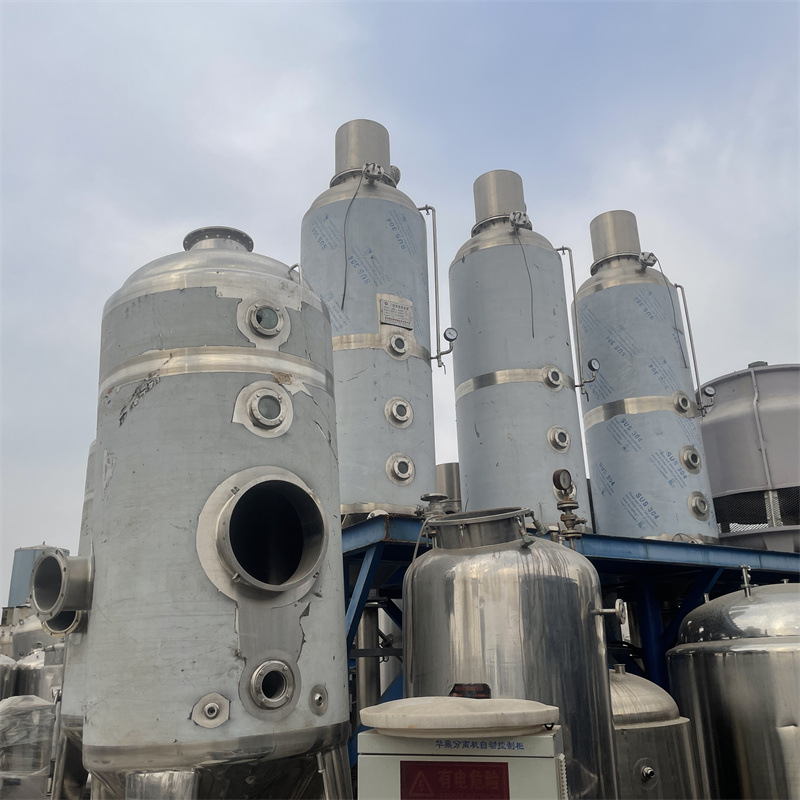 二手双效蒸发器 不锈钢降膜蒸发换热  工业废水处理设备