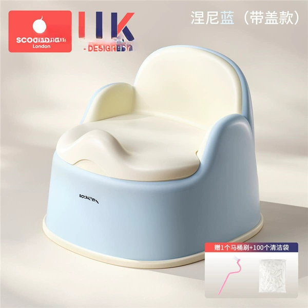 Neni Blue (with cover) - 1 toilet brush + 100 cleaning bags [upgrade integrated