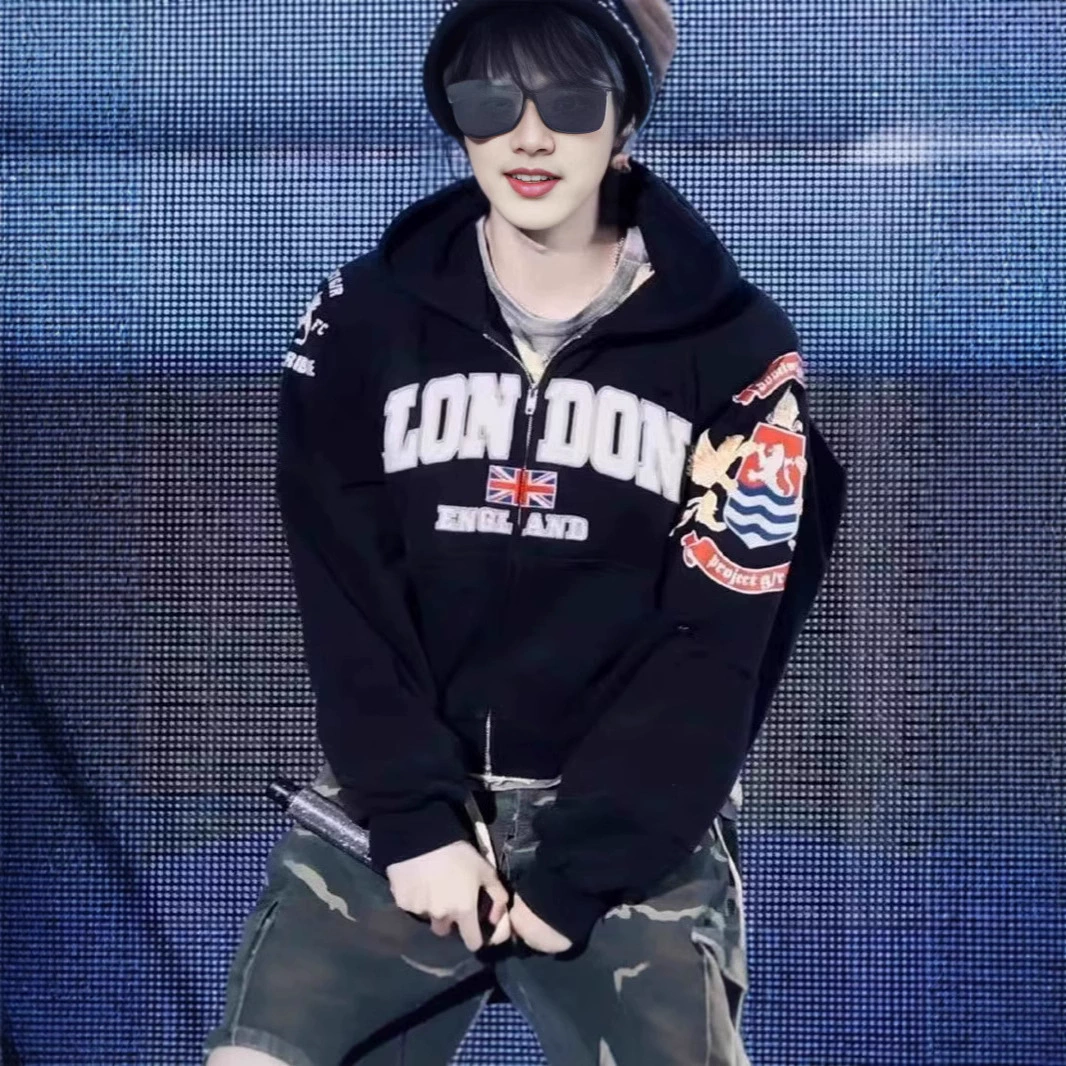 GRAILZ LEARL PROJECT стираный деконструированный кардиган с капюшоном и вышитым значком, толстовка с капюшоном, куртка