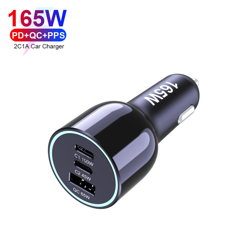 PD Notebook 165W Car Charger in stock Car Charger 100W Fast Charge Adapter Type C Super Fast Charge