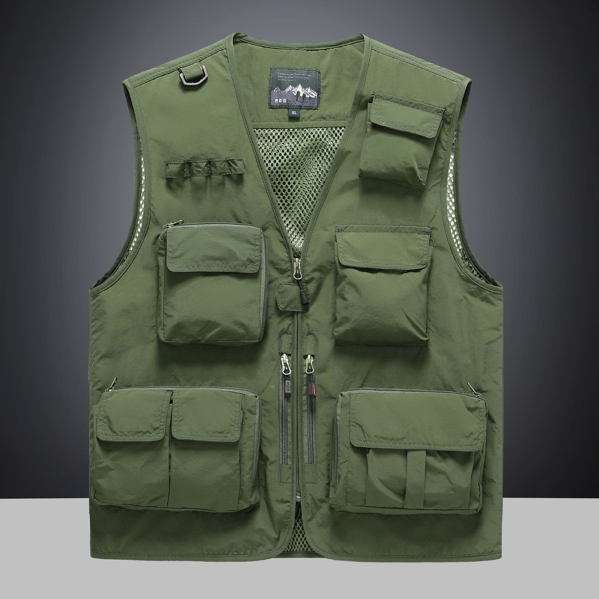 chaleco de fotografía ligero para hombres al aire libre para aumentar el peso chaqueta de pesca de hombre al aire libre chaqueta de color sólido chaleco