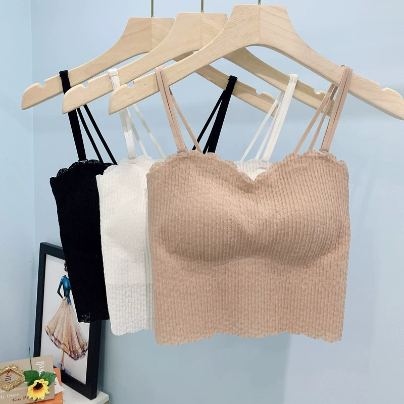 Летний новый маленький жилет на бретелях, Женский нагрудный коврик, красивый топ на спине, дизайнерское нишевое нижнее белье из латекса