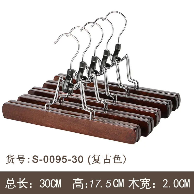 Perchas de Madera Maciza para Adultos Antideslizantes Sin Marcas para Hotel y Tiendas image 36