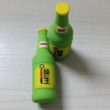 啤酒瓶U盘定制_PVC软胶u盘开模硅胶橡胶制品优盘