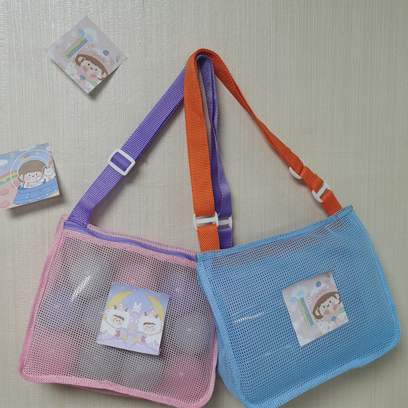 Casual Solid Color Nylon + Mesh Storage Bag display picture 2