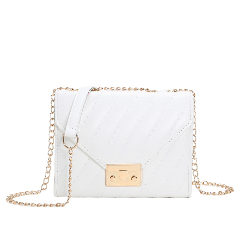 Bolso de costura de automóvil para mujeres fresco estilo exterior bolso de color sólido 2025 moda nueva bolsa de cinturón de cerradura de primavera