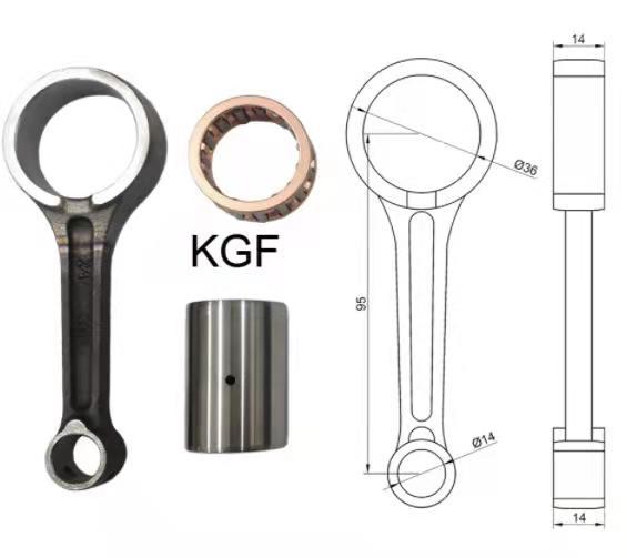 Motorcycle crankshaft connecting rod suitable for HONDA VARIO150/OUTLOOK150 crankshaft connecting rod parts